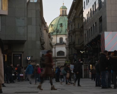 Seitengasse vom Stephansdom - Langzeitbelichtung