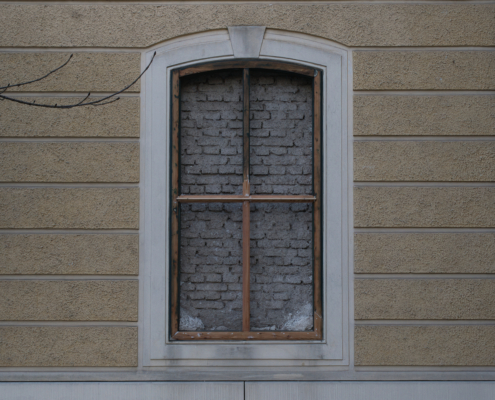 Zugemauertes Fenster